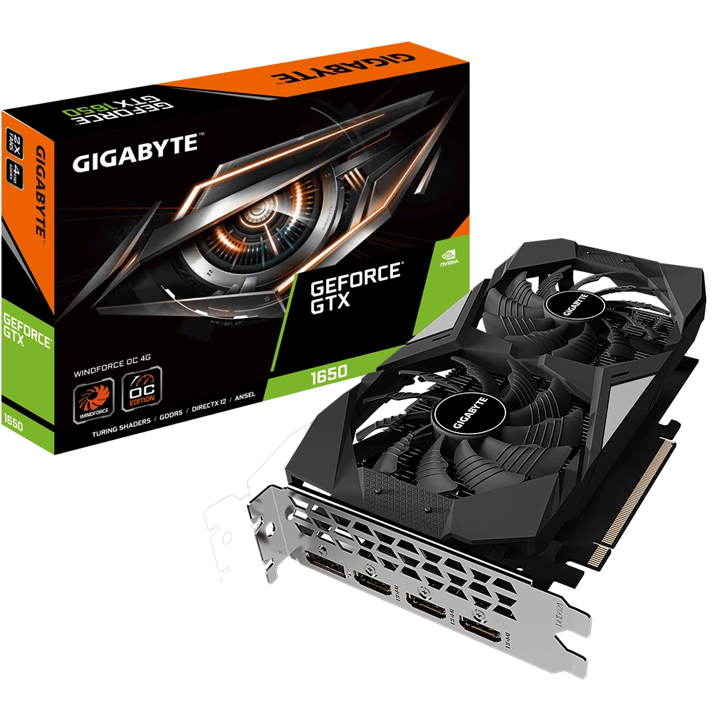 Gigabyte GeForce® GTX 1650 WINDFORCE OC 4G